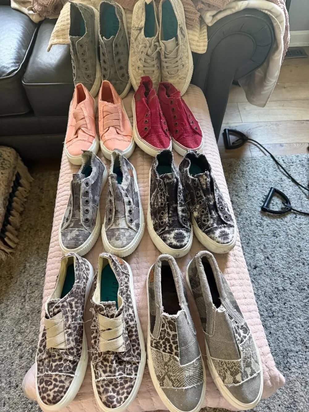 Blowfish Sneaker Shoes Lot of 8 Pairs Camo Solid 8.5 Womens - Picture 1 of 12